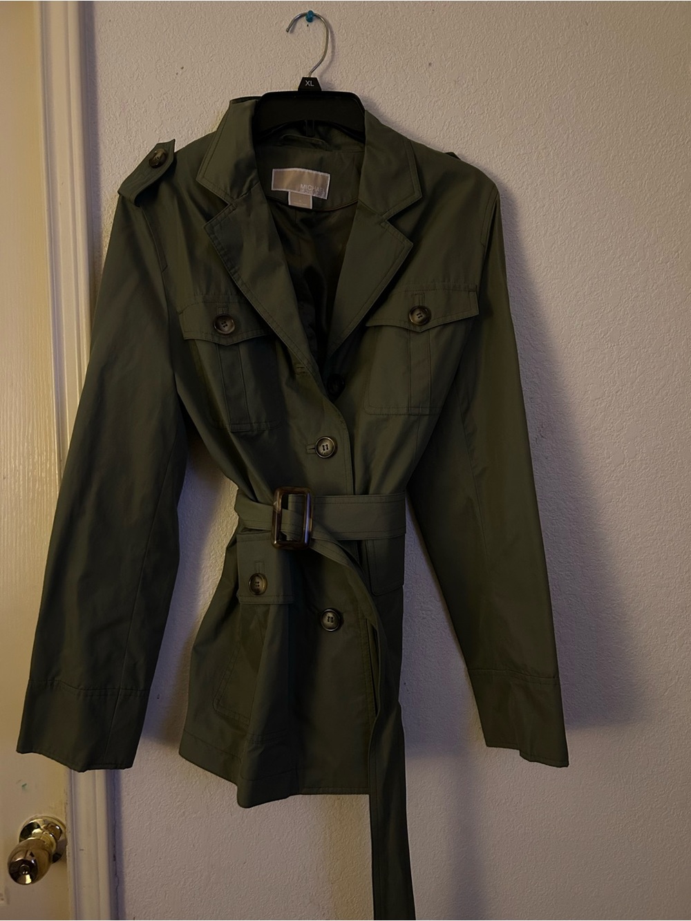 Michael kors Olive Belted Trench Jacket - Women